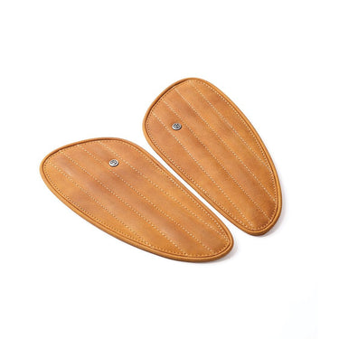 Tank Side Protectors - Classic Stripes - Vintage Tan - cafetwin