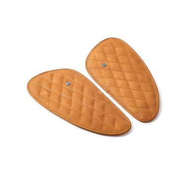 Tank Side Protectors - Diamond - Vintage Tan - cafetwin