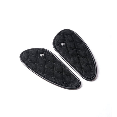Tank Side Protectors - Mini Diamond - Black Suede - cafetwin