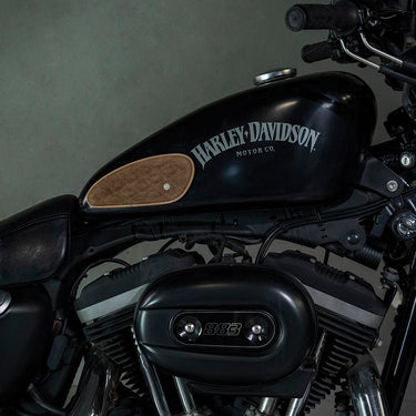 Tank Side Protectors - Mini Diamond - Tobacco Suede - cafetwin