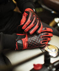 Guanti Cafe Racer Vintage Torc Sunset Red - cafetwin