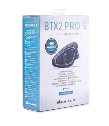 Midland BTX 2 Pro Motorcycle Intercom Bluetooth 4.2 - cafetwin