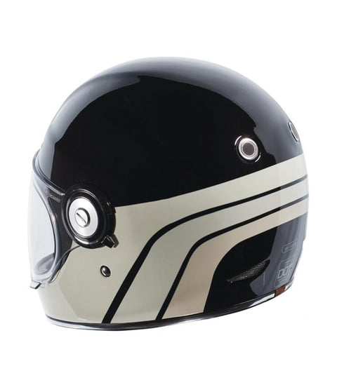 Casco Moto a strisce Vintage