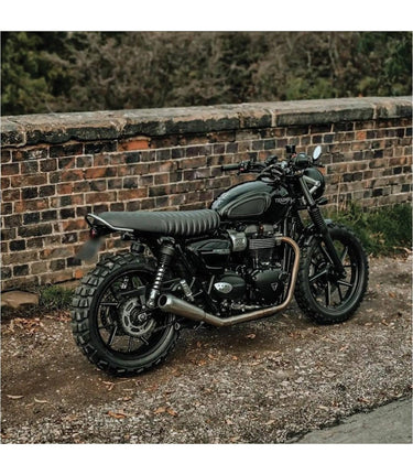 Passenger Grab Handle for Triumph - Gloss Silver - cafetwin