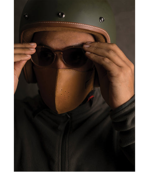 Maschera Moto Antismog Vintage Tan Trip Machine - cafetwin