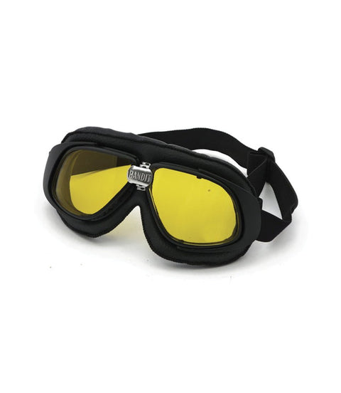 Occhiali Moto Vintage Bandit Neri Lente Gialla - Main Image