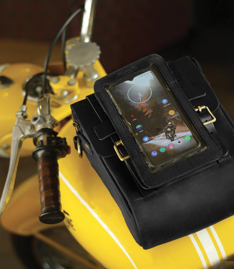 Phone Holder Moto Vintage Black