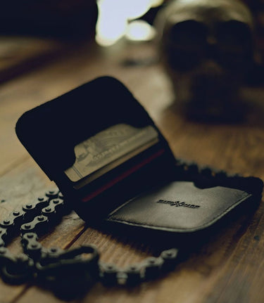 Black Motorcycle Wallet - Trip Machine - cafetwin