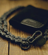 Black Motorcycle Wallet - Trip Machine - cafetwin