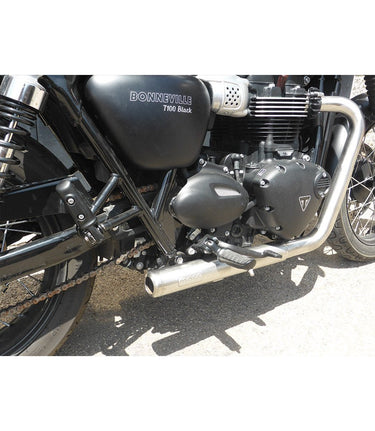 Exhaust for Bonneville T100 - Double Cross - Mass - cafetwin