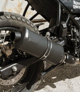 Exhaust for Himalayan / Scram 411 - Oval Stainless Steel - Mass - cafetwin