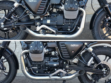 Exhaust for Moto Guzzi V7 II - Hot Rod - Mass - cafetwin