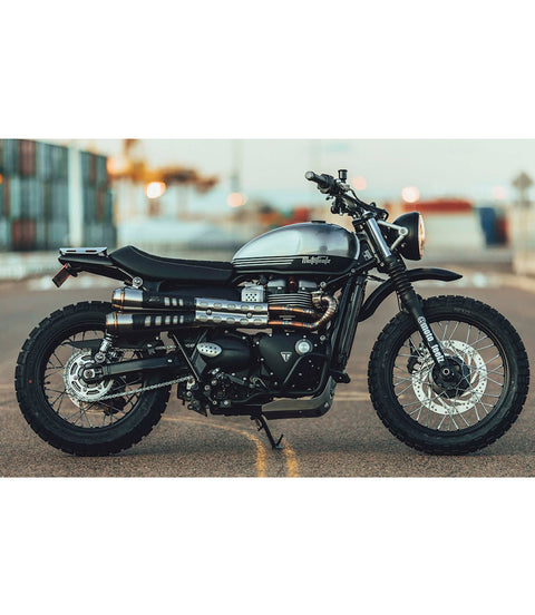 Terminals von Auspuff Zard Sechs Tage Triumph Street Scrambler