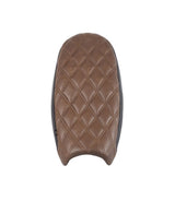 Diamond-stitched seat for Triumph from 2001 to 2015 - Black - Brown - cafetwin