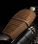 Selle de Moto pour Interceptor / GT 650 en cuir marron Tobacco - cafetwin