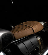 Selle de Moto pour Interceptor / GT 650 en cuir marron Tobacco - cafetwin