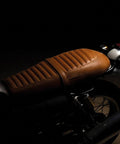Sella per Interceptor / GT 650 in Pelle Marrone Vintage Tan - cafetwin