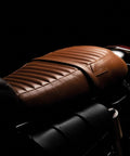 Sella per Interceptor / GT 650 in Pelle Marrone Vintage Tan - cafetwin