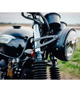 Black Headlight Bracket for 41mm Forks for Triumph - cafetwin