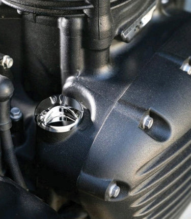 Tampa de Óleo Motor Cromado para Triumph - cafetwin