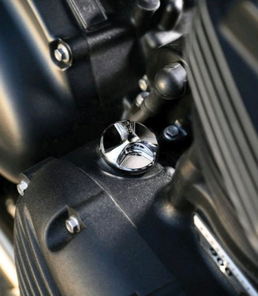 Tampa de Óleo Motor Cromado para Triumph - cafetwin