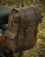 Zaino Vintage Moto Trip Machine - Rambler - Marrone - cafetwin