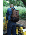 Zaino Moto Vintage Marrone Trip Machine - cafetwin