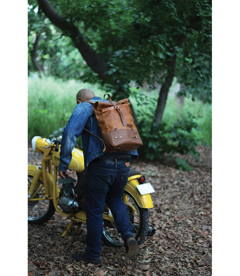 Zaino Moto Vintage Trip Machine Vintage Tan - cafetwin