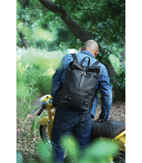 Rucksack Moto Vintage Schwarz Trip Machine